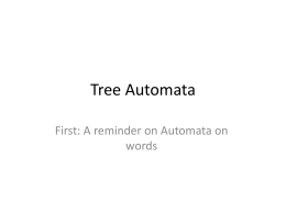 Tree Automata - The Blavatnik School of Computer Science
