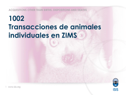 1002 Individual Animal Transactions in ZIMS
