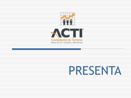 Diapositiva 1 - Acti Consultores en Turismo, Conferencista