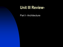 Unit III-IV Review