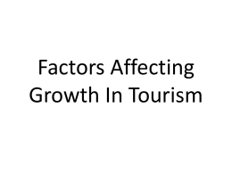Factors Affecting Growth In Tourism