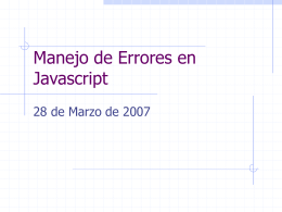 Manejo de Errores en Javascript