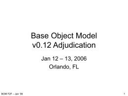 Base Object Model v0.12 Adjutication