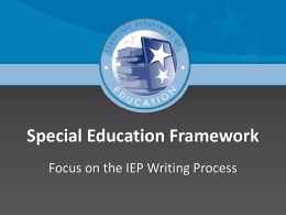 Special Education Framework