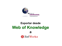 Exportar desde Web of Knowledge a