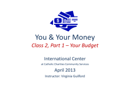 You and Your Money - Virginia Guilford