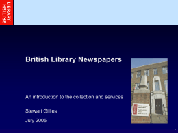 Newspaper Services Plan 2004/05