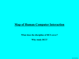 Overview of Human Computer Interaction