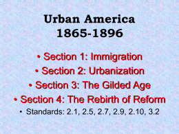 Chapter 15- Urban America 1865-1896