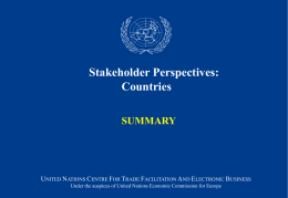 UN/CEAFACT Bureau report to 8th Forum