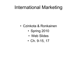 International Marketing - Welcome to Wright State