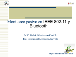 Monitoreo pasivo en IEEE 802.11 y Bluetooth