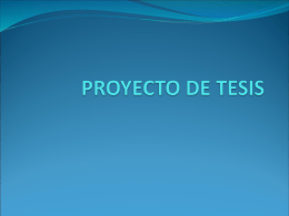PROYECTO DE TESIS