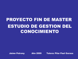 Proyecto "FIN DE MASTER GESTION DEL CONOCIMIENTO"