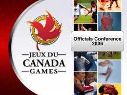 Jeux du Canada Games - Sports Officials Canada