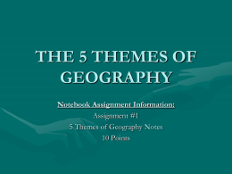 5 Themes of Geography - Davis School District