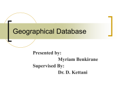 Geographical Database - Al Akhawayn University in Ifrane