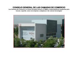 CONSEJO GENERAL DE LAS CAMARAS DE COMERCIO Las …
