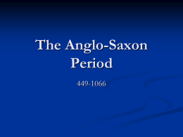 The Anglo-Saxon Period