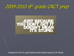 2009-2010 6th grade CRCT prep