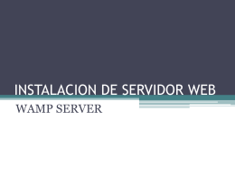 INSTALACION DE SERVIDOR WEB - TDW20