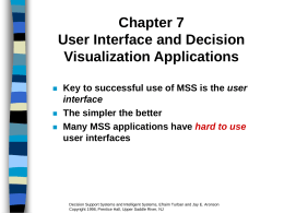 Chapter 7 User Interface and Decision Visualization