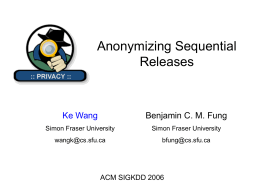 Anonymizing Sequential Releases
