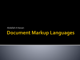 Markup Languages