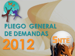 PLIEGO GENERAL DE DEMANDAS 2012