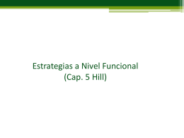 Estrategias a Nivel Funcional (Cap. 5 Hill)