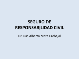 SEGURO DE RESPONSABILIDAD CIVIL