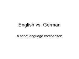 English vs. German
