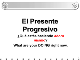 Presente Progresivo - Murrieta Valley Unified School