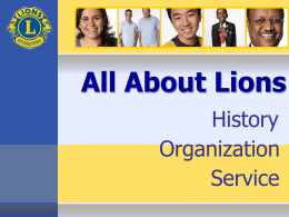 All About Lions - Lions Clubs International