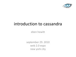 introduction to cassandra