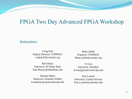 FPGA Two Day Workshop Instructors