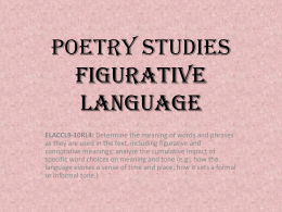 Poetry Studies Figurative Language