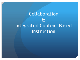 Integrated Content-Based Instruction