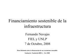 Financiamiento sostenible de la infraestructura