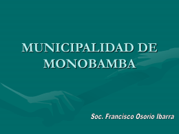 MUNICIPALIDAD DE MONOBAMBA