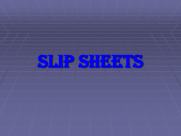 SLIP SHEETS