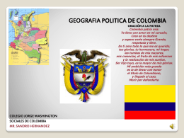 GEOGRAFIA POLITICA DE COLOMBIA