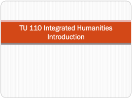 TU120: INTEGRATED SOCIAL SCIENCES