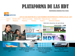 PLATAFORMA DE LAS HDT Habilidades Digitales Para Todos