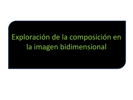 Exploracion de la composicion en la imagen bidimensional