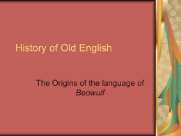 History of Old English
