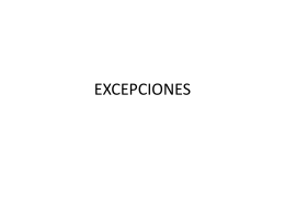 EXCEPCIONES