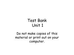 Test Bank