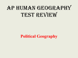 AP Human Geography Test Review