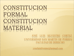 CONSTITUCION FORMAL Y CONSTITUCION MATERIAL